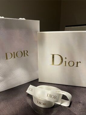 Dior Box, Store Shopping Bag and Ribbon